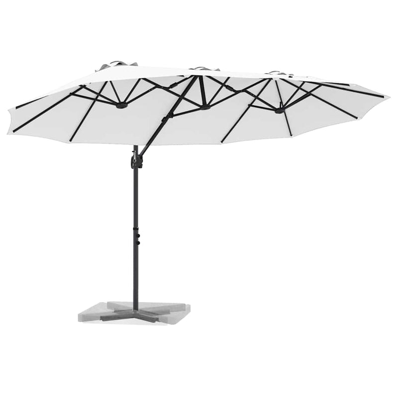 Chargez l'image dans la visionneuse de la galerie, Vidaxl parasol zand 372 x 198 x 243 cm polyester en aluminium