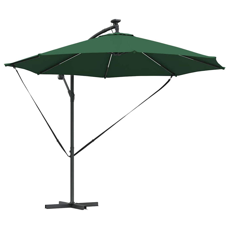 Afbeelding laden in galerijviewer, Vidaxl parasol groen 294 x 294 x 248 cm polyester en aluminium