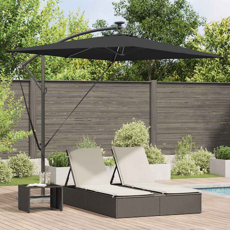 ギャラリービューアに画像をロードする, Vidaxl parasol zwart 294 x 200 x 270 cm polyester en aluminium