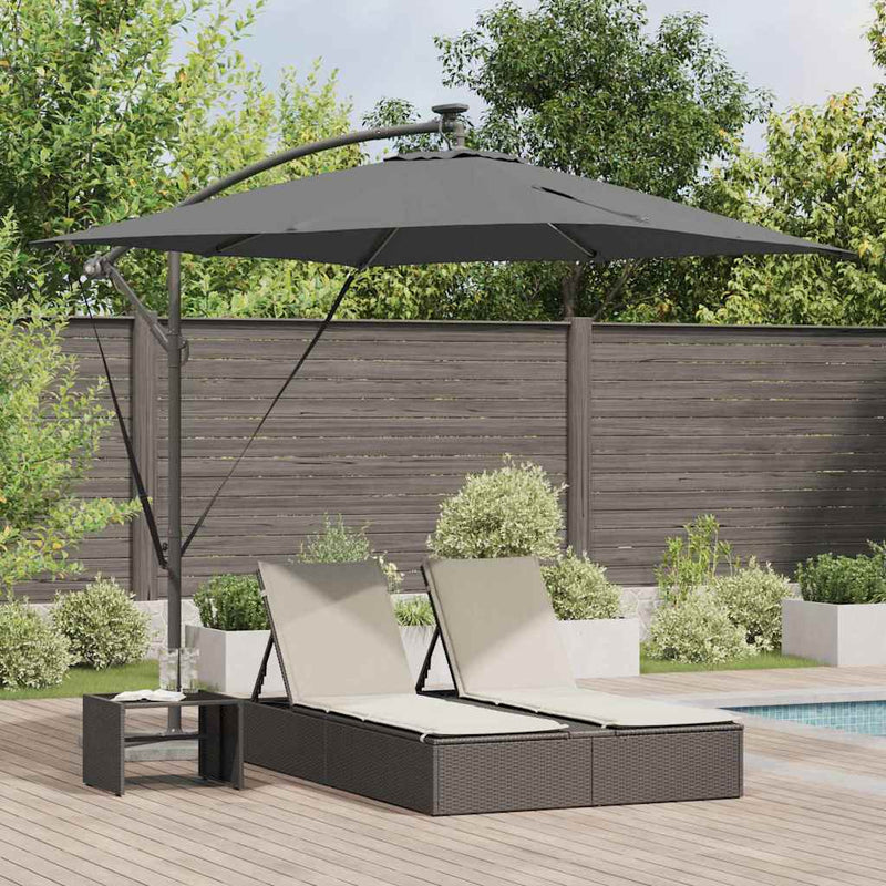 ギャラリービューアに画像をロードする, Vidaxl cantilever banana parasol antraciet 249 x 249 x 250 cm