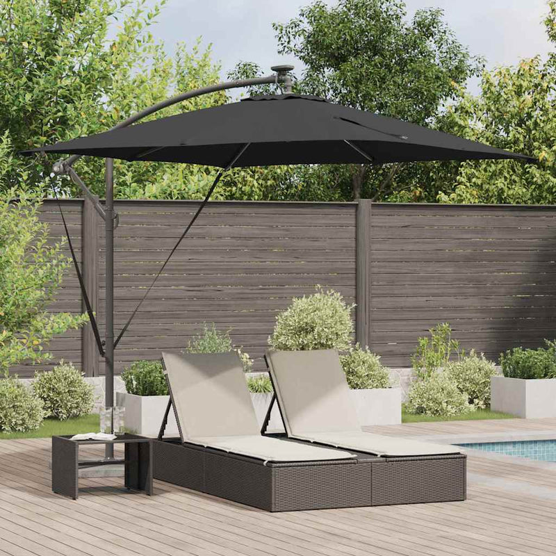 Afbeelding laden in galerijviewer, Vidaxl cantilever banana parasol zwart 249 x 249 x 250 cm