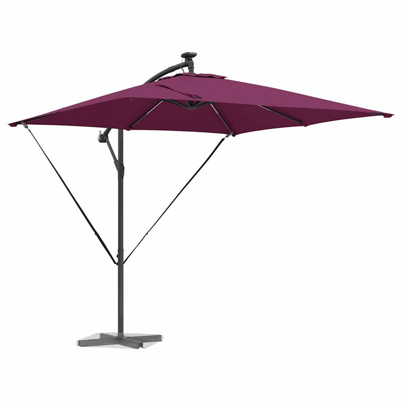 ギャラリービューアに画像をロードする, Vidaxl cantilever banana parasol bordeauxrood 249 x 249 x 250 cm