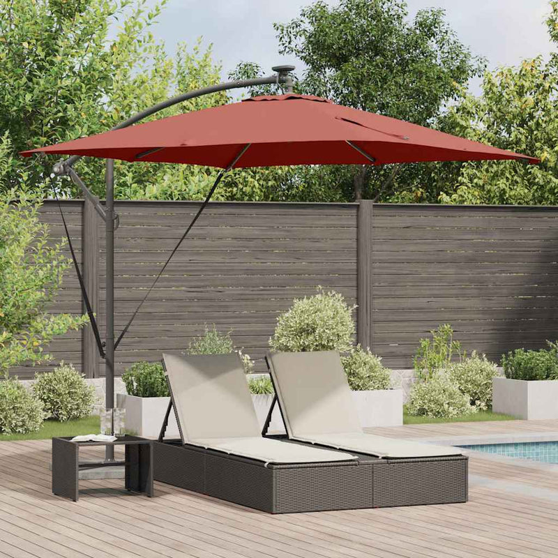 ギャラリービューアに画像をロードする, Vidaxl cantilever banana parasol terracotta 249 x 249 x 250 cm