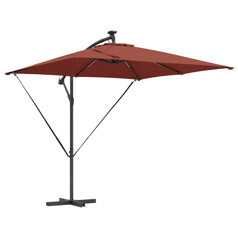ギャラリービューアに画像をロードする, Vidaxl cantilever banana parasol terracotta 249 x 249 x 250 cm