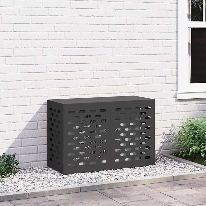 Afbeelding laden in galerijviewer, Vidaxl airconditioner hoes zwart 90 x 40 x 60 cm staal