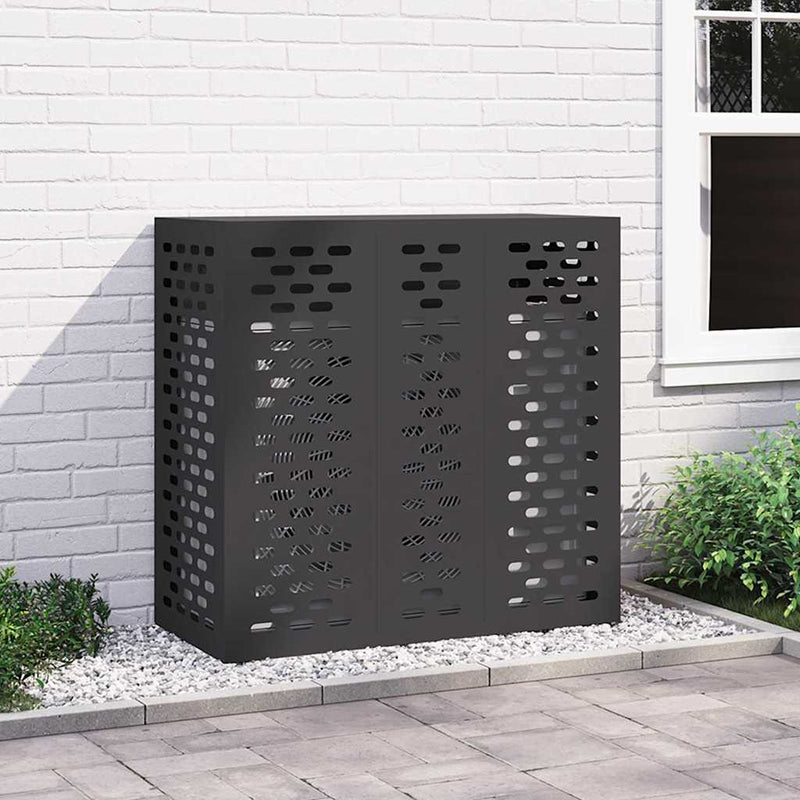 ギャラリービューアに画像をロードする, Vidaxl airconditioner hoes zwart 110 x 50 x 105 cm staal