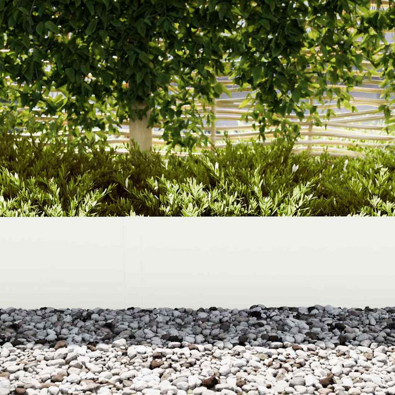 ギャラリービューアに画像をロードする, Vidaxl tuinrand 20 pcs wit 100 x 0.05 x 20 cm koudgewalst staal