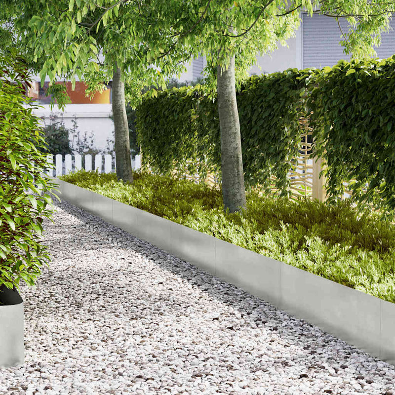 Afbeelding laden in galerijviewer, Vidaxl tuinrand 10 pcs zilver 100 x 0.05 x 20 cm roestvrij staal