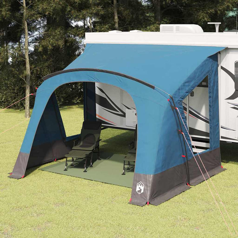 Chargez l'image dans la visionneuse de la galerie, Vidaxl caravan tent met dak met opslag blauw 410 x 275 x 245 cm