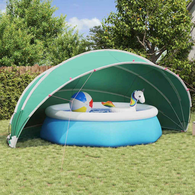 Chargez l'image dans la visionneuse de la galerie, Vidaxl pooldome blauw 546 x 516 x 250 cm 185t polyester met pu-coating