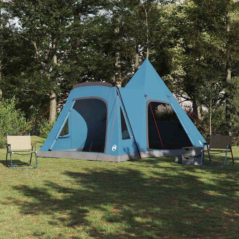 ギャラリービューアに画像をロードする, Vidaxl teepee tent met dak met opslag blauw 545 x 450 x 295 cm