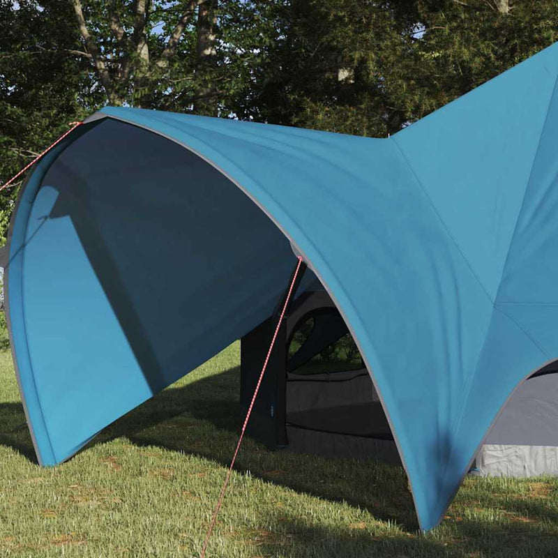 Afbeelding laden in galerijviewer, Vidaxl teepee tent met dak blauw en grijs 600 x 600 x 347 cm