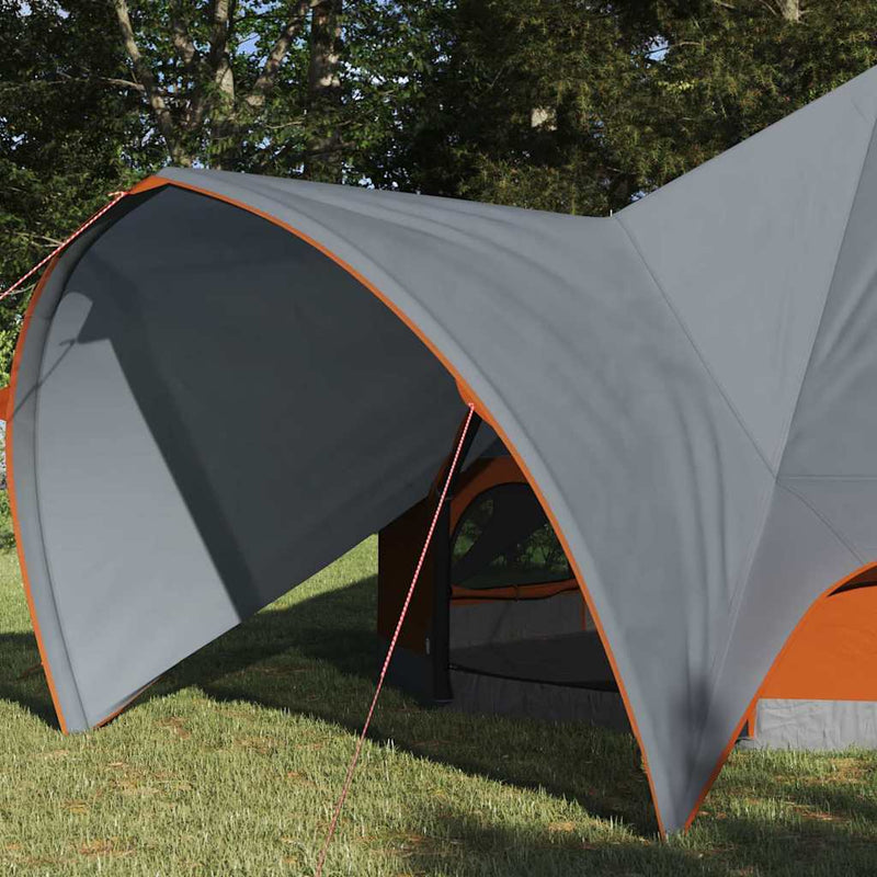 ギャラリービューアに画像をロードする, Vidaxl teepee tent met dak grijs en oranje 600 x 600 x 347 cm