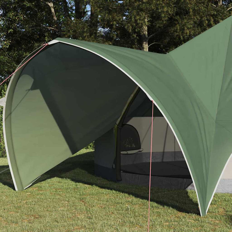 Afbeelding laden in galerijviewer, Vidaxl teepee tent met dak groen en grijs 600 x 600 x 347 cm