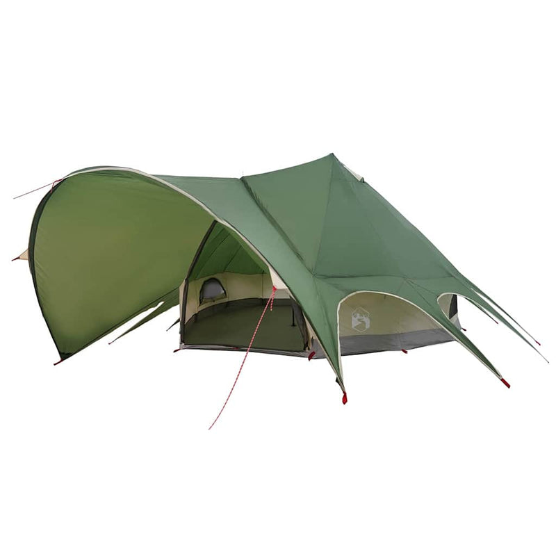 Afbeelding laden in galerijviewer, Vidaxl teepee tent met dak groen en grijs 600 x 600 x 347 cm