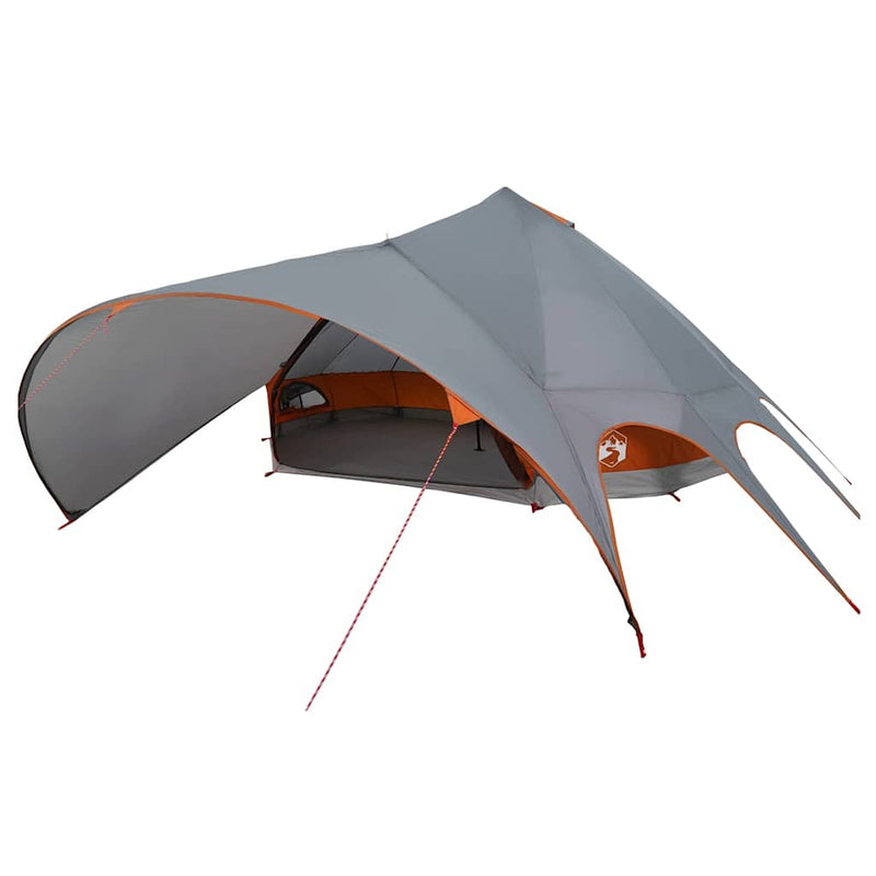 ギャラリービューアに画像をロードする, Vidaxl teepee tent met dak grijs en oranje 600 x 600 x 347 cm