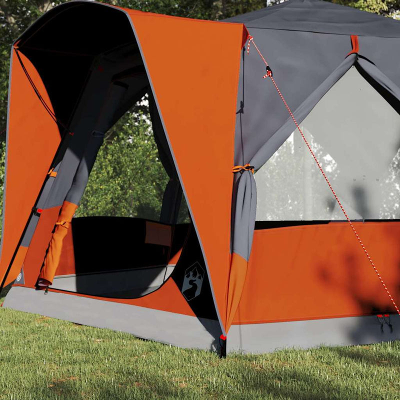 ギャラリービューアに画像をロードする, Vidaxl huisje tent met dak grijs en oranje 333 x 317 x 194 cm