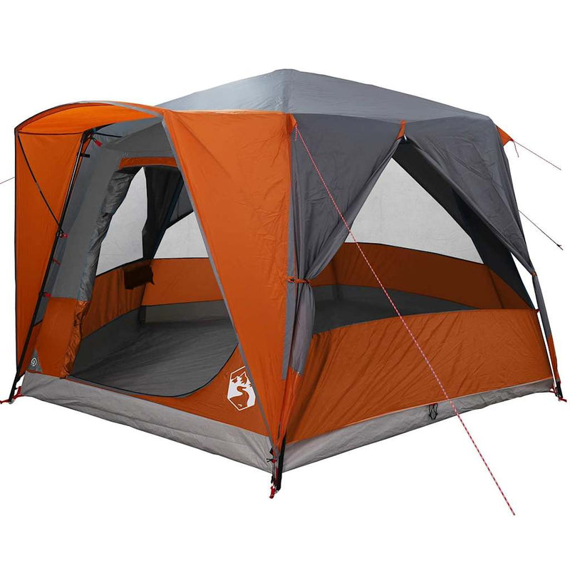 ギャラリービューアに画像をロードする, Vidaxl huisje tent met dak grijs en oranje 333 x 317 x 194 cm