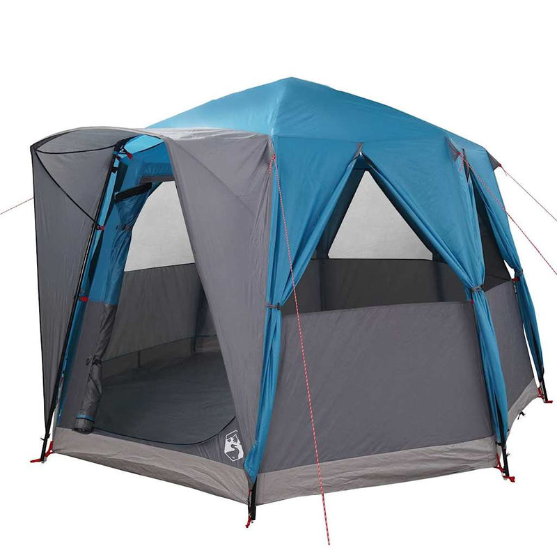 Afbeelding laden in galerijviewer, Vidaxl huisje tent met dak blauw en grijs 320 x 320 x 203 cm