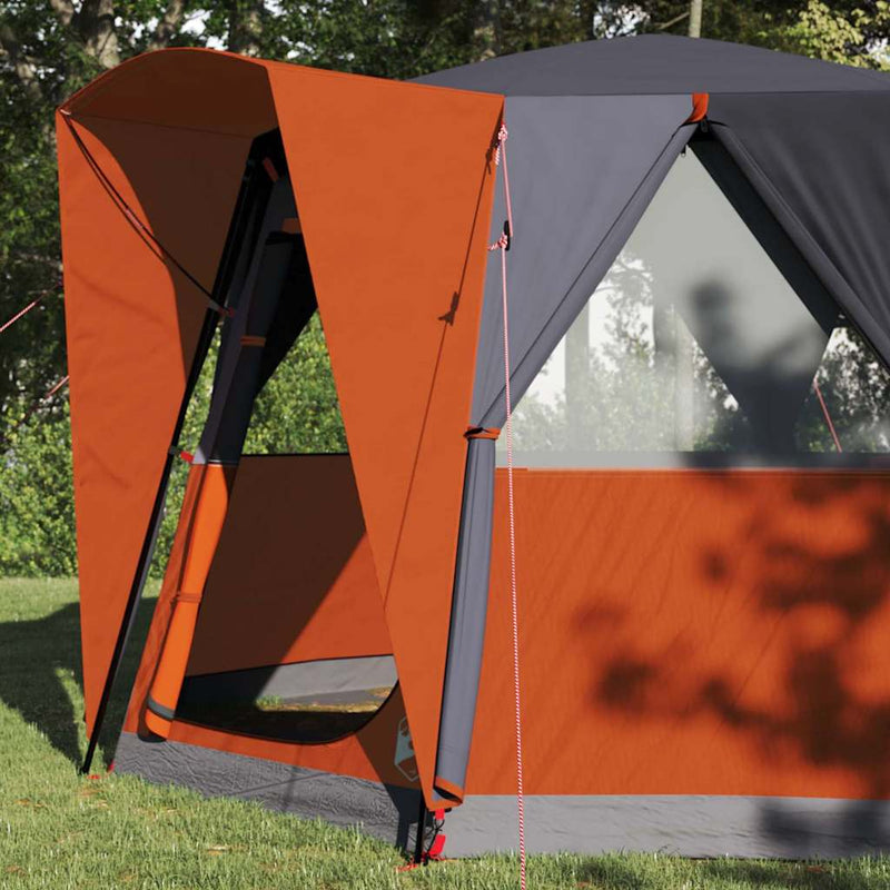 Afbeelding laden in galerijviewer, Vidaxl huisje tent met dak grijs en oranje 320 x 320 x 203 cm