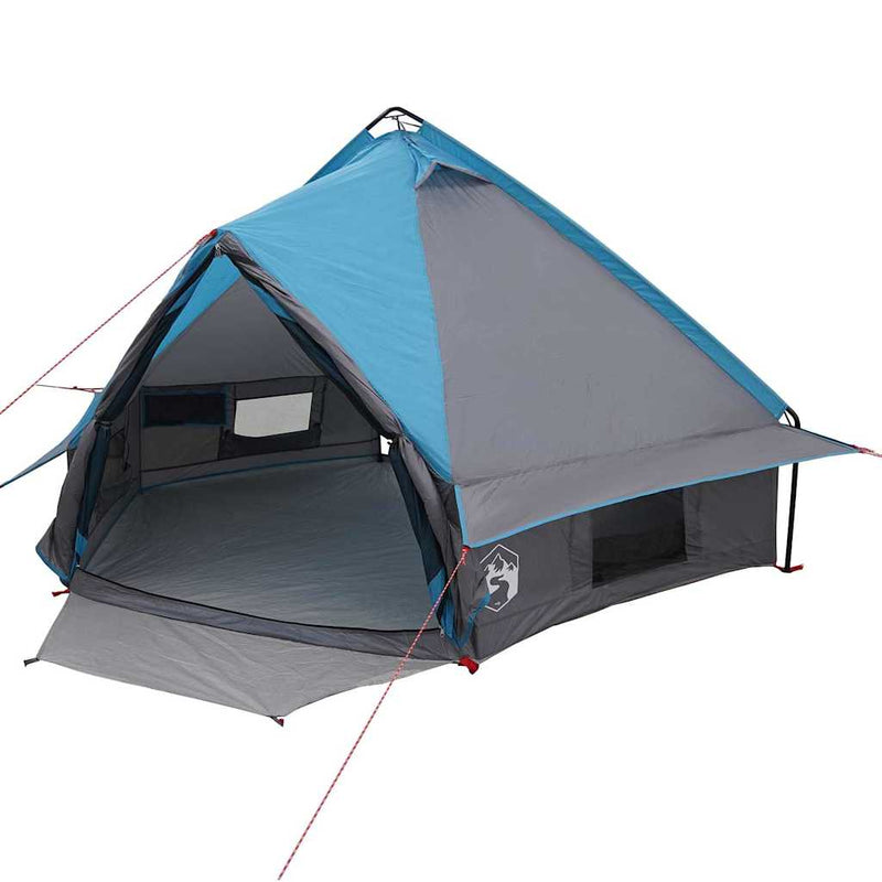 Afbeelding laden in galerijviewer, Vidaxl teepee tent met dak blauw en grijs 490 x 410 x 210 cm