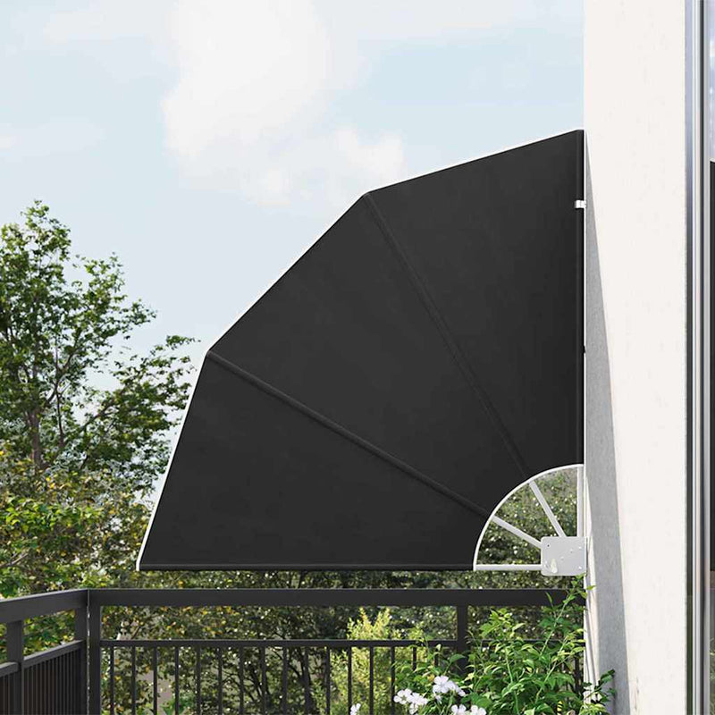 ギャラリービューアに画像をロードする, Vidaxl balkon privacy scherm antraciet 115 x 115 cm polyester
