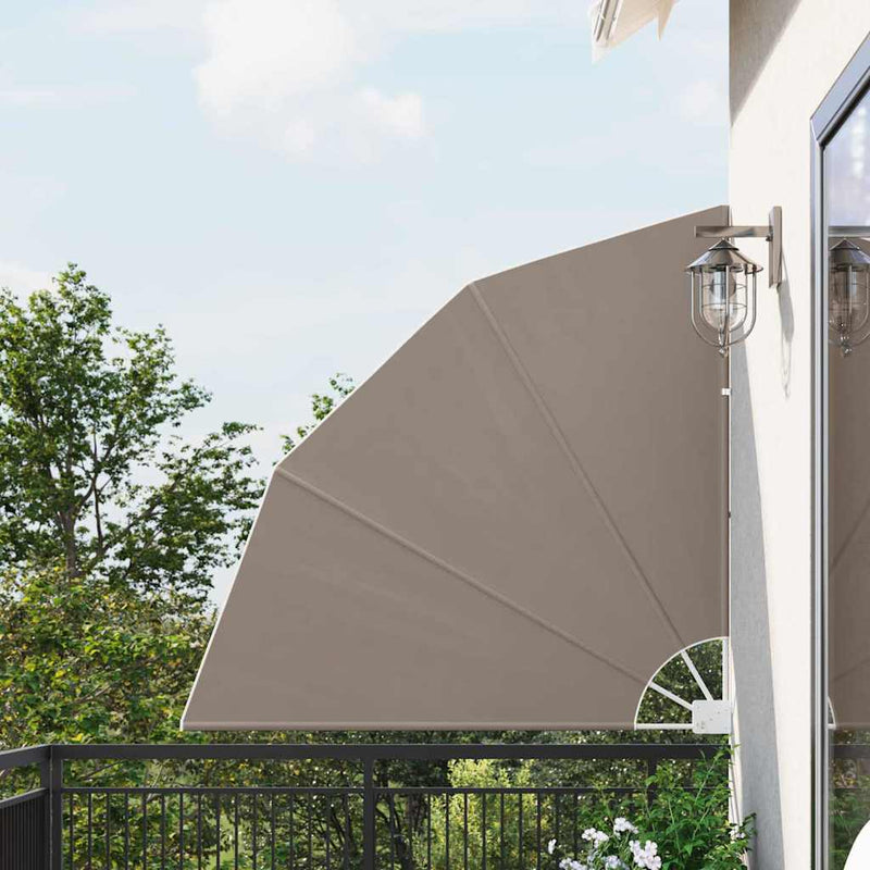 Afbeelding laden in galerijviewer, Vidaxl balkon privacy scherm taupe 140 x 140 cm polyester