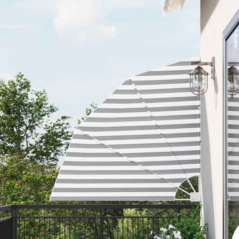 ギャラリービューアに画像をロードする, Vidaxl balkon privacy scherm antraciet en wit 140 x 140 cm polyester