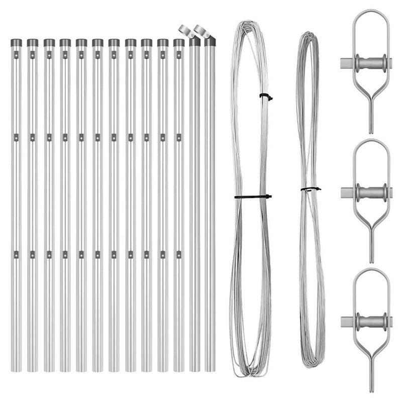 Chargez l'image dans la visionneuse de la galerie, Vidaxl afrasteringspaal 13 pcs zilver staal
