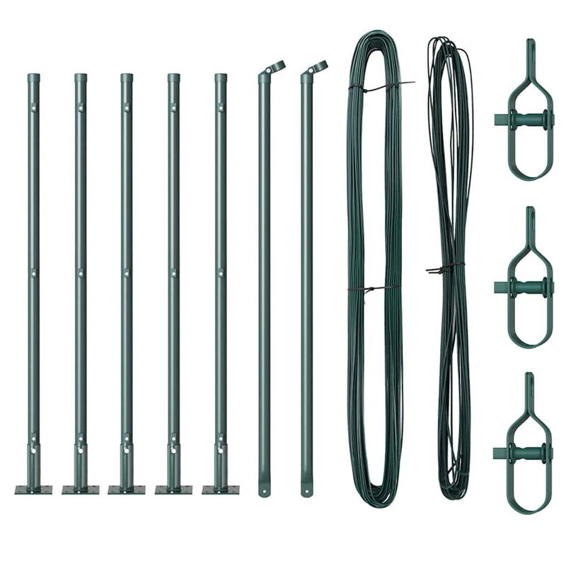 Chargez l'image dans la visionneuse de la galerie, Vidaxl afrasteringspaal 7 pcs groen staal