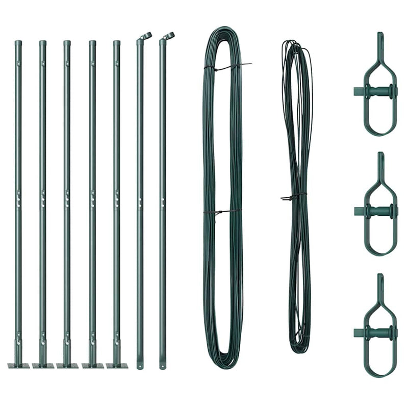 Chargez l'image dans la visionneuse de la galerie, Vidaxl afrasteringspaal 7 pcs groen staal