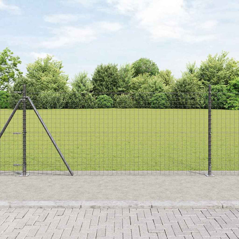 Afbeelding laden in galerijviewer, Vidaxl afrasteringspaal 7 pcs grijs staal