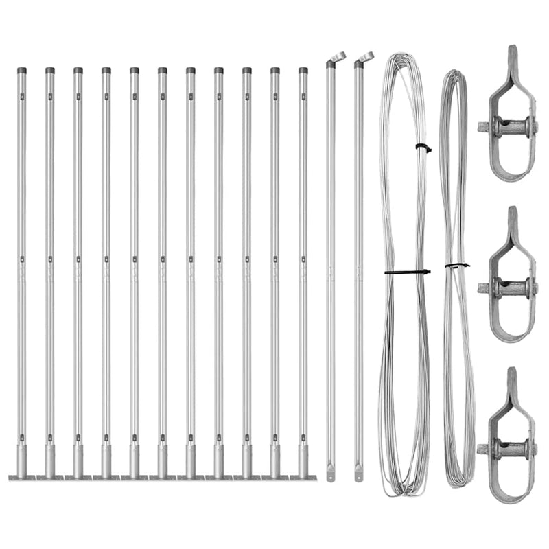 Chargez l'image dans la visionneuse de la galerie, Vidaxl afrasteringspaal 13 pcs zilver staal