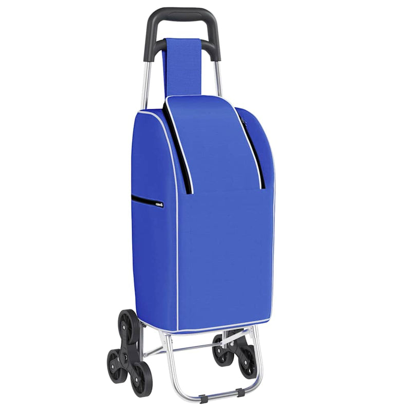 ギャラリービューアに画像をロードする, Vidaxl winkel trolley blauw 39,5 x 33 x 93 cm oxford stof