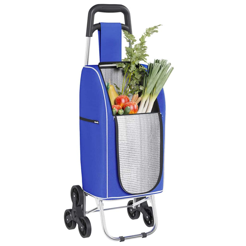 ギャラリービューアに画像をロードする, Vidaxl winkel trolley blauw 39,5 x 33 x 93 cm oxford stof