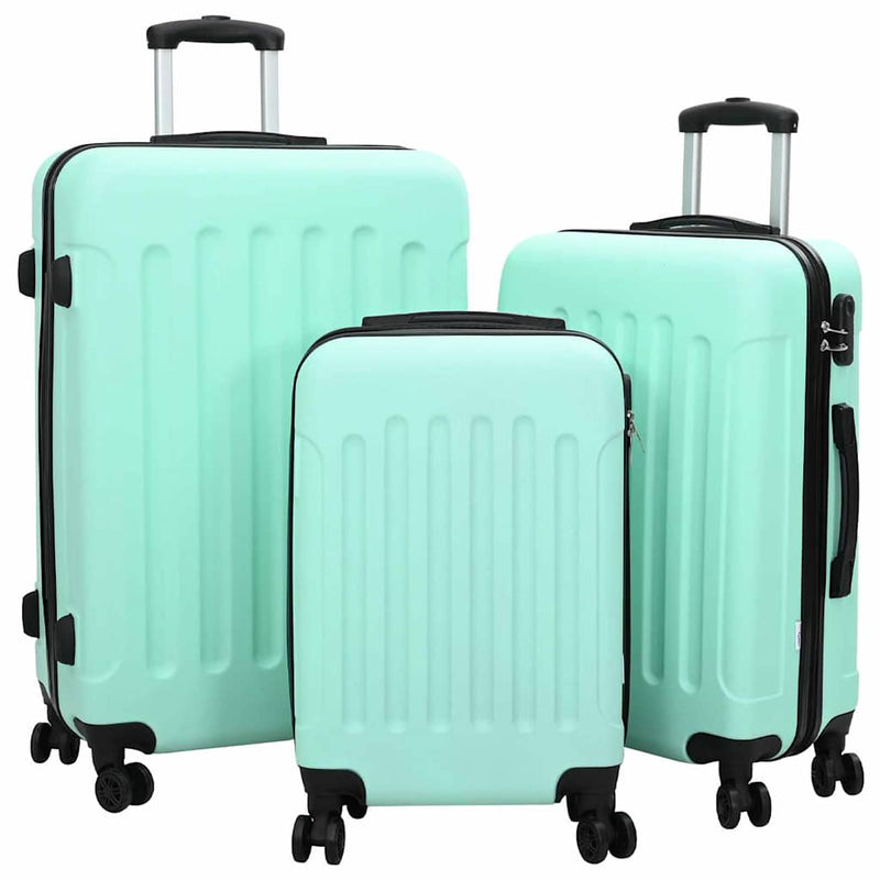 ギャラリービューアに画像をロードする, Vidaxl koffer met slot 3 pcs mintgroen 50 x 31 x 78 cm abs kunststof