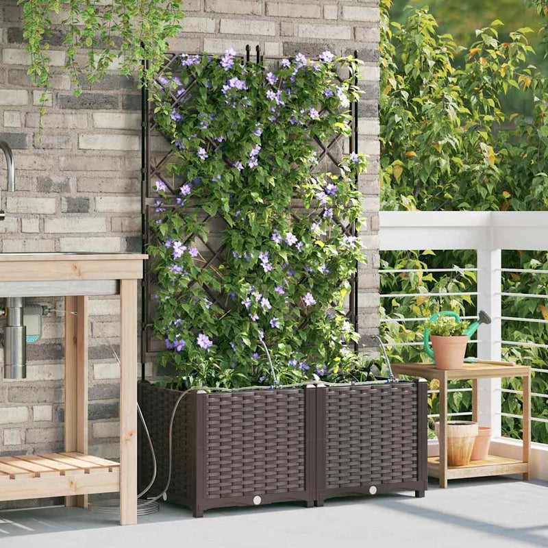 ギャラリービューアに画像をロードする, Vidaxl tuin bloempot 2 pcs bruin staal