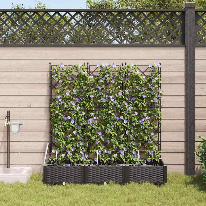 Afbeelding laden in galerijviewer, Vidaxl tuin bloempot 3 pcs zwart staal
