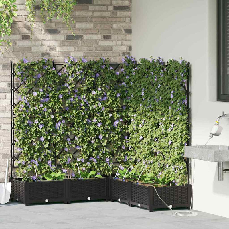 Chargez l'image dans la visionneuse de la galerie, Vidaxl tuin bloempot 5 pcs zwart staal