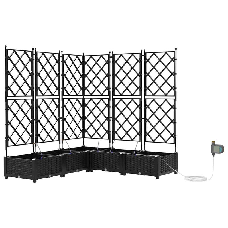 Chargez l'image dans la visionneuse de la galerie, Vidaxl tuin bloempot 5 pcs zwart staal