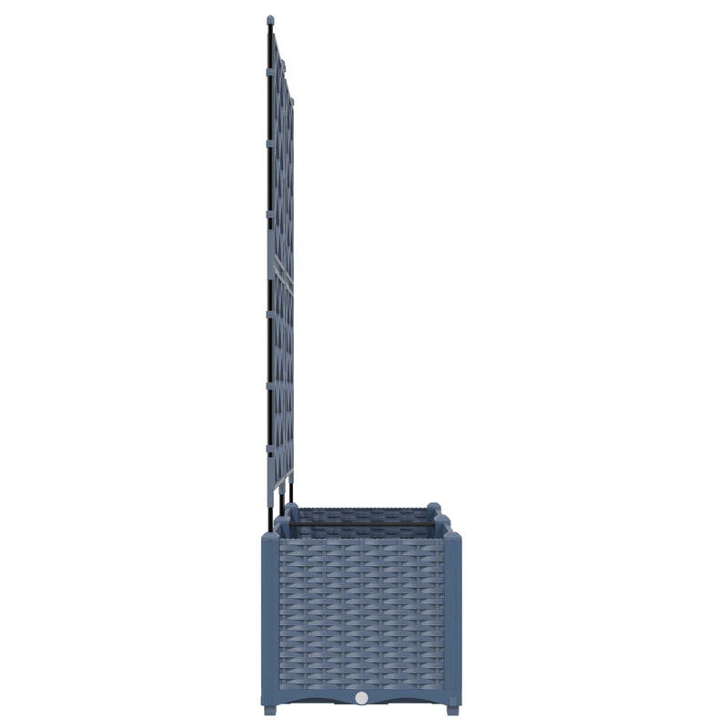 Afbeelding laden in galerijviewer, Vidaxl tuin bloempot 2 pcs grijs 80 x 40 x 143 cm staal