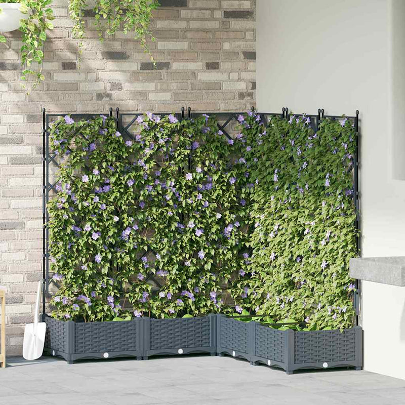 Afbeelding laden in galerijviewer, Vidaxl tuin bloempot 5 pcs licht grijs 120 x 120 x 125,5 cm staal
