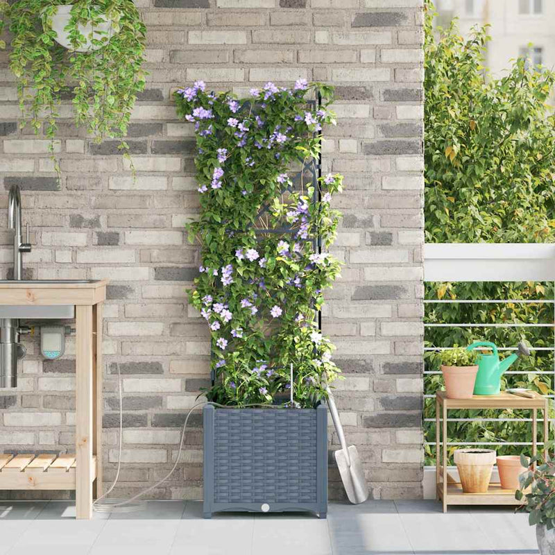 Afbeelding laden in galerijviewer, Vidaxl tuin bloempot 2 pcs licht grijs staal