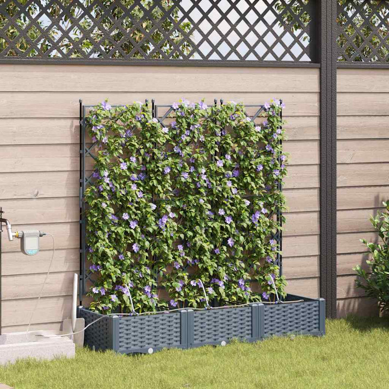 Afbeelding laden in galerijviewer, Vidaxl tuin bloempot 3 pcs licht grijs staal