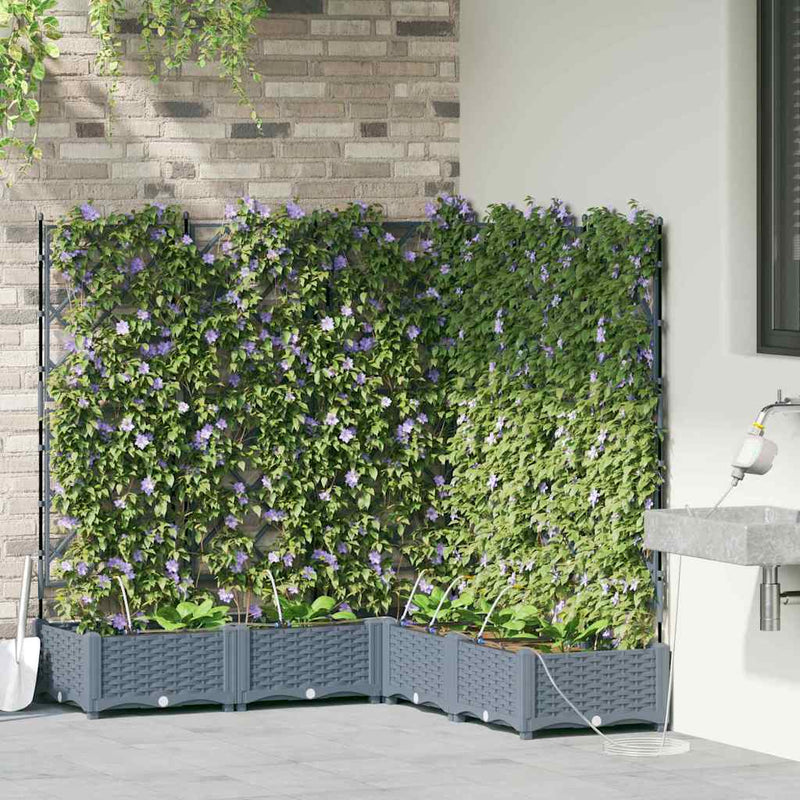 ギャラリービューアに画像をロードする, Vidaxl tuin bloempot 5 pcs licht grijs staal