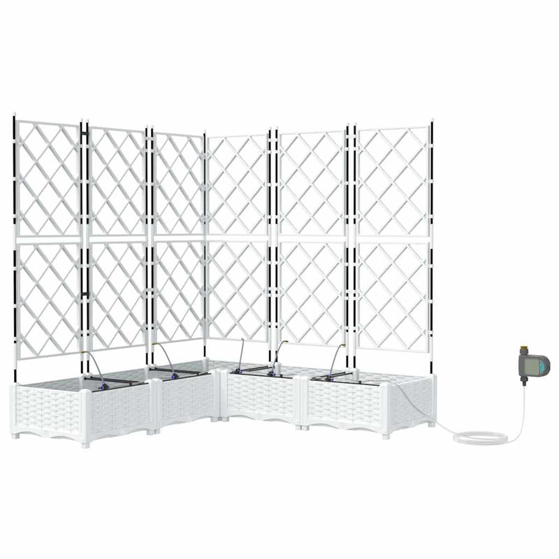 Chargez l'image dans la visionneuse de la galerie, Vidaxl tuin bloempot 5 pcs wit staal