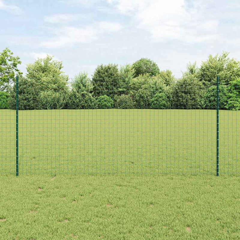 Afbeelding laden in galerijviewer, Vidaxl afrasteringspaal 5 pcs groen 120 cm staal