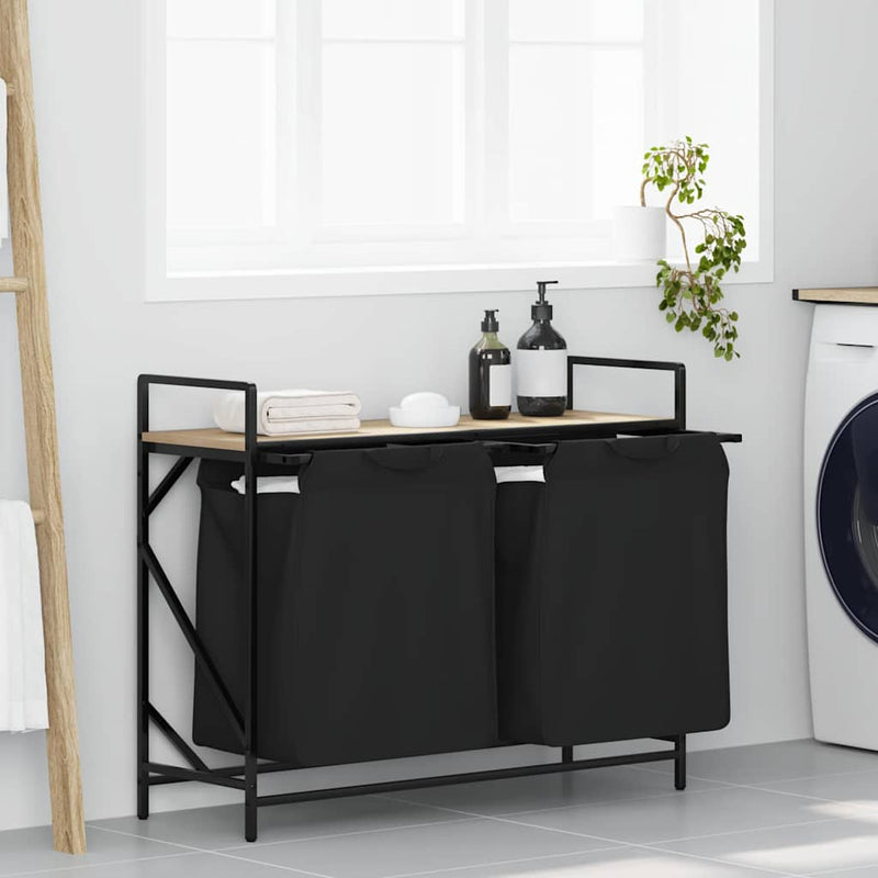 ギャラリービューアに画像をロードする, Vidaxl wasmand 2 vakken met plank sonoma eikenkleurig