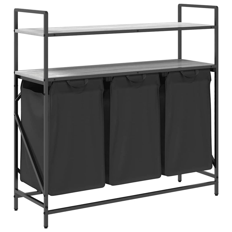 ギャラリービューアに画像をロードする, Vidaxl wasmand 3 vakken met planken grijs sonoma eiken