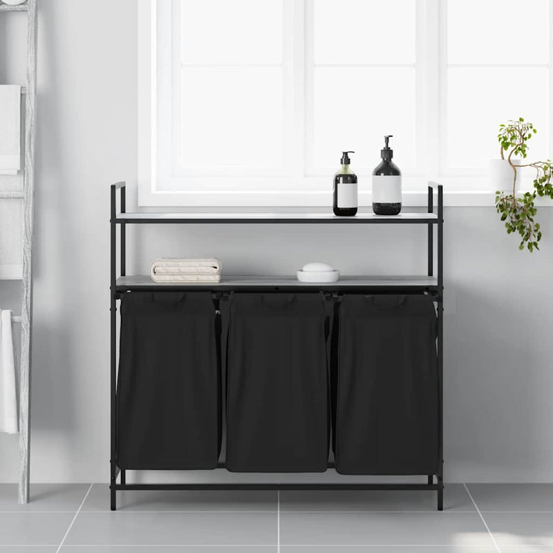ギャラリービューアに画像をロードする, Vidaxl wasmand 3 vakken met planken grijs sonoma eiken